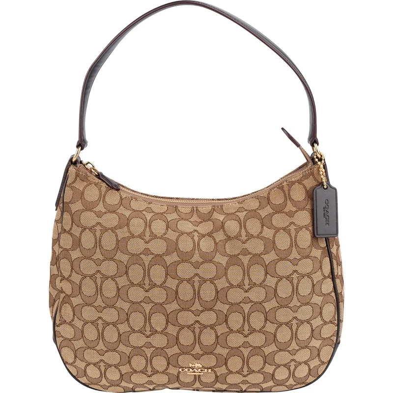 Coach Monogram Signature Canvas Hobo Shoulder Bag