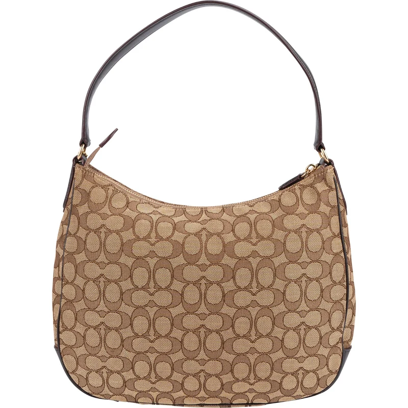 Coach Monogram Signature Canvas Hobo Shoulder Bag