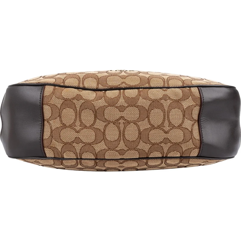 Coach Monogram Signature Canvas Hobo Shoulder Bag