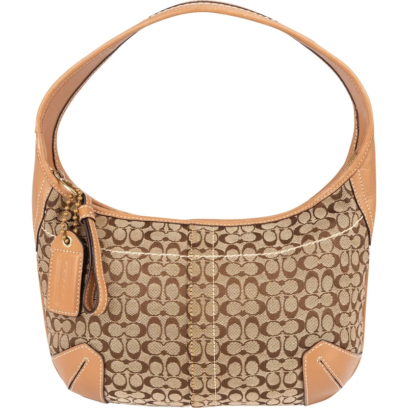 Coach Monogram Signature Small Hobo Shoulder Bag