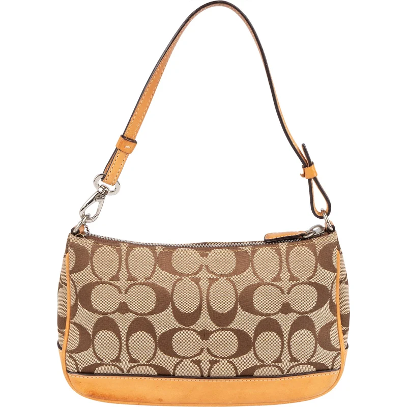 Coach Signature Monogram Pochette Handbag