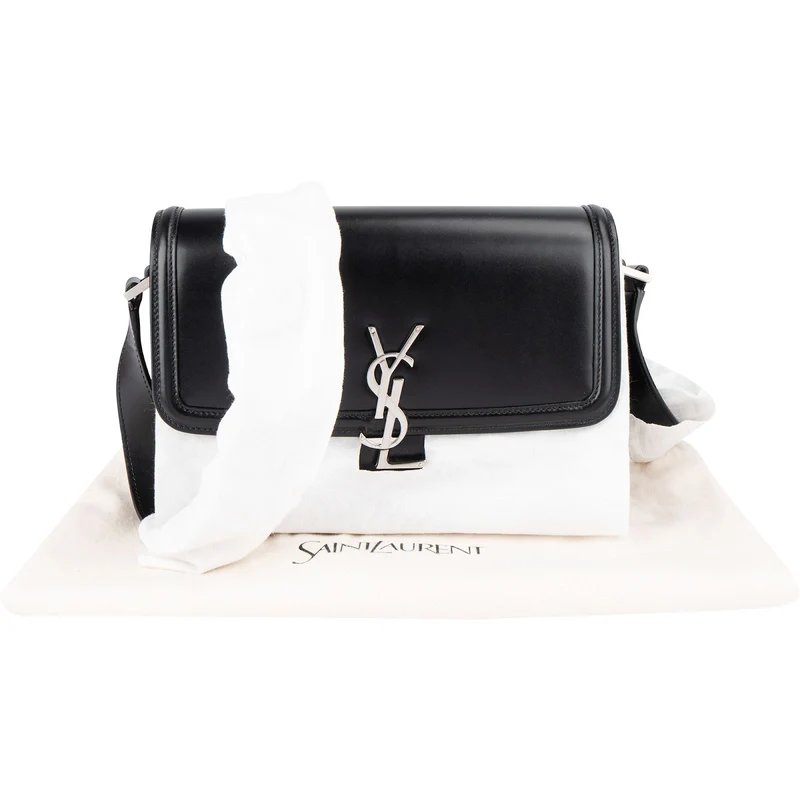 Yves Saint Laurent Boxcalf Leather Medium Sac Solferino Crossbody Bag