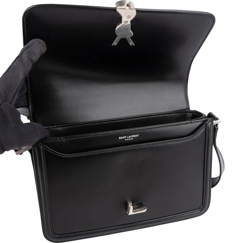 Yves Saint Laurent Boxcalf Leather Medium Sac Solferino Crossbody Bag