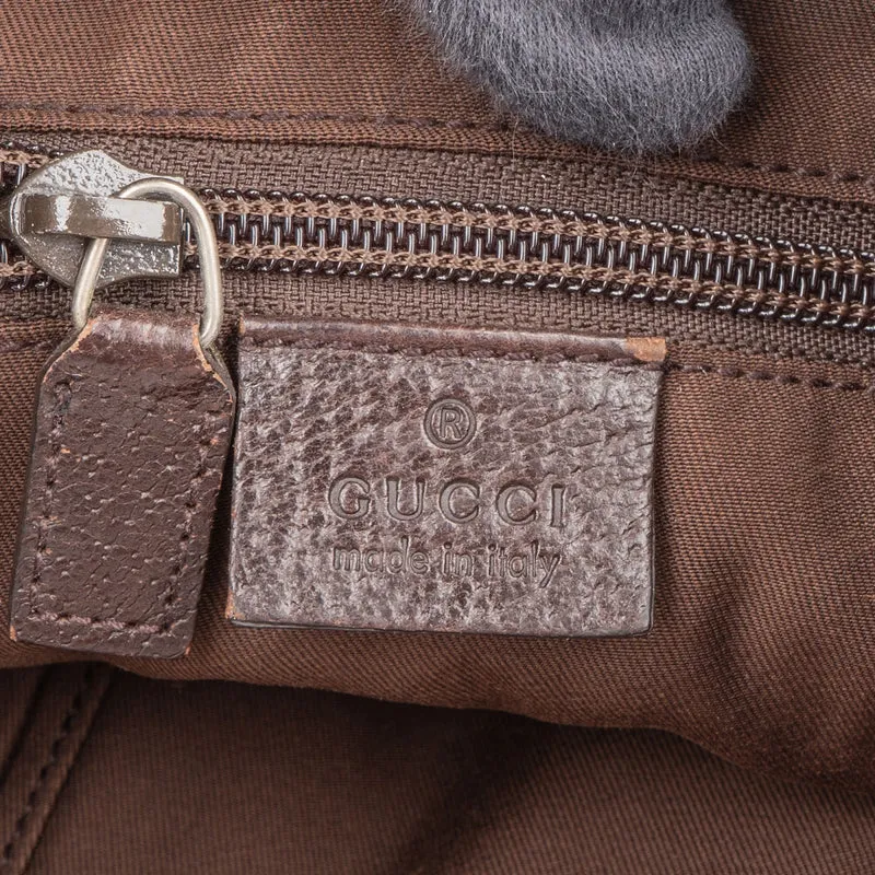 Gucci Monogram GG Canvas Crescent Messenger Crossbody Bag