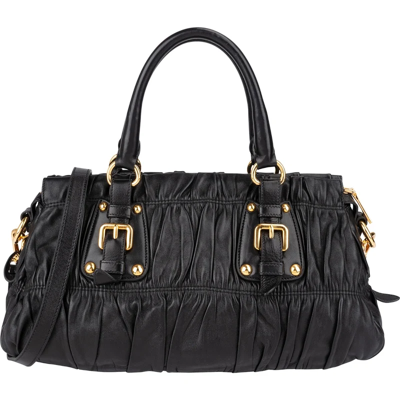 Prada Nappa Leather Gaufre Satchel Handbag