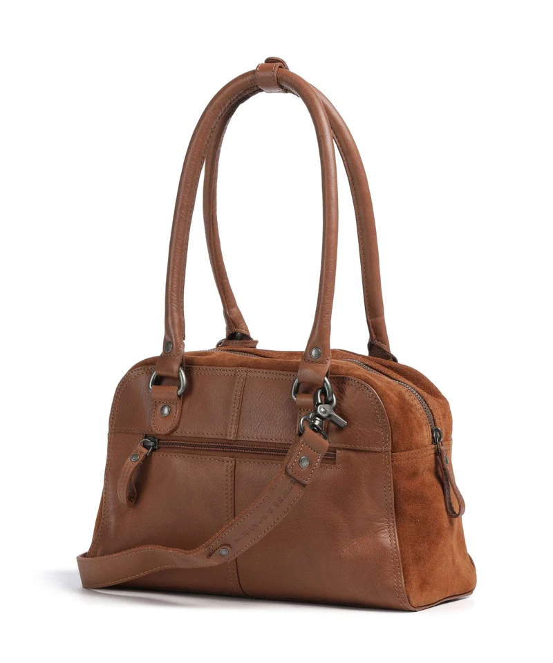 Spikes & Sparrow Suede Mix Sienna Schultertasche mocca