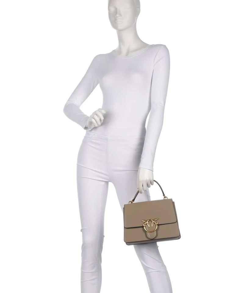 Pinko Love One Classic Handtasche grigio talpa/antique gold