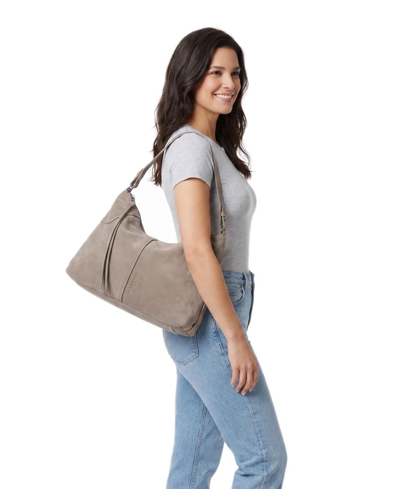 Liebeskind Mila Hydro Suede Beuteltasche neutral grey