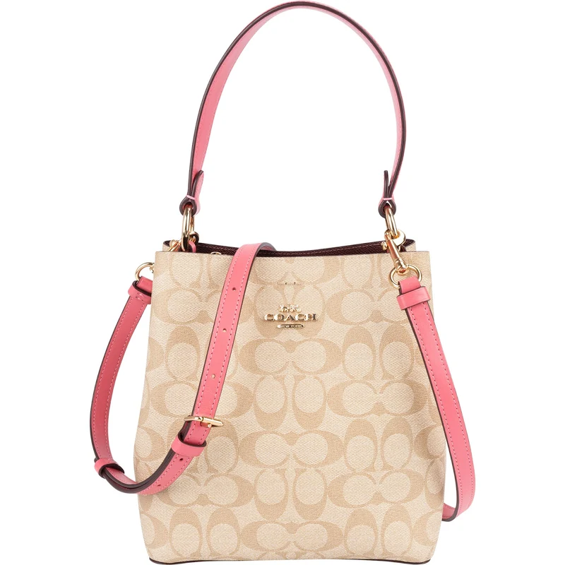 Coach Monogram Signature Small Town Bucket Handbag