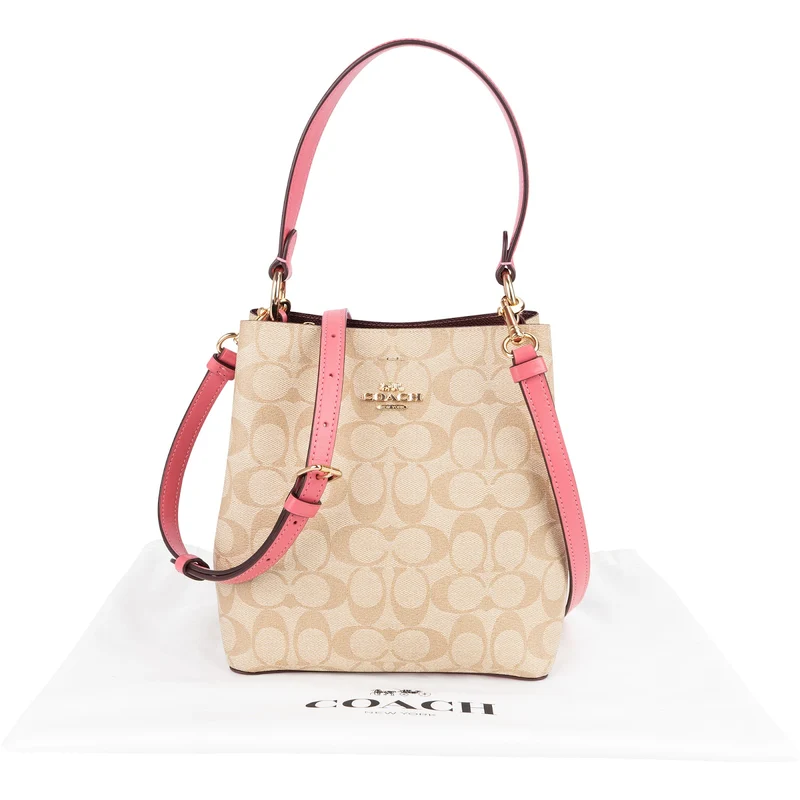 Coach Monogram Signature Small Town Bucket Handbag