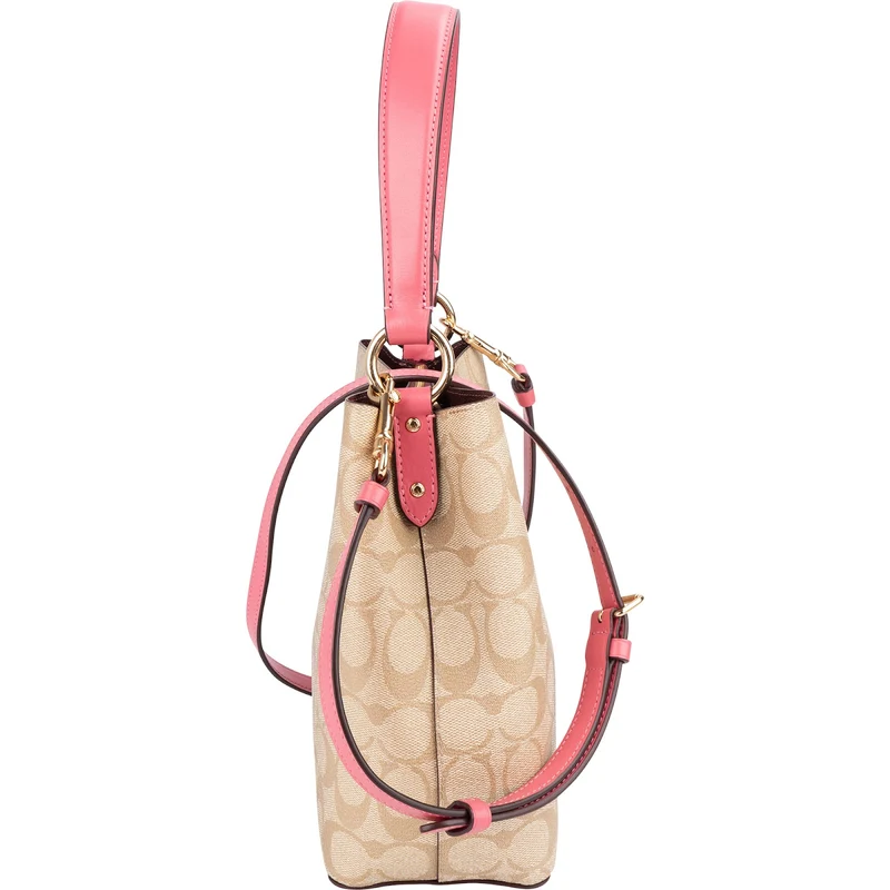 Coach Monogram Signature Small Town Bucket Handbag