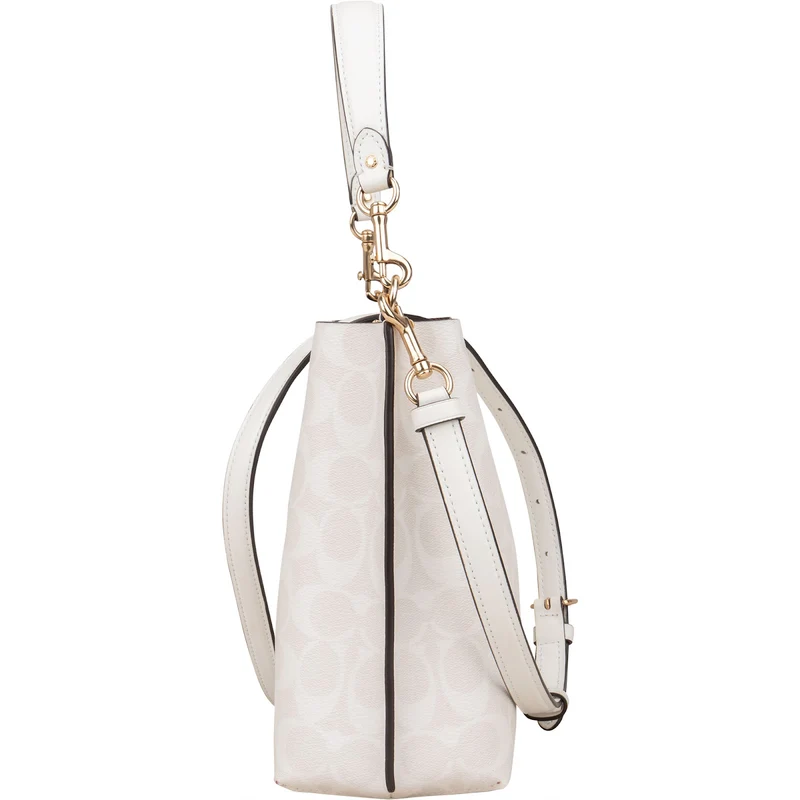 Coach Monogram Signature Canvas Town Bucket Crossbody Handbag