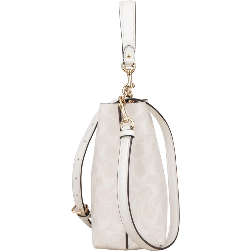 Coach Monogram Signature Canvas Town Bucket Crossbody Handbag