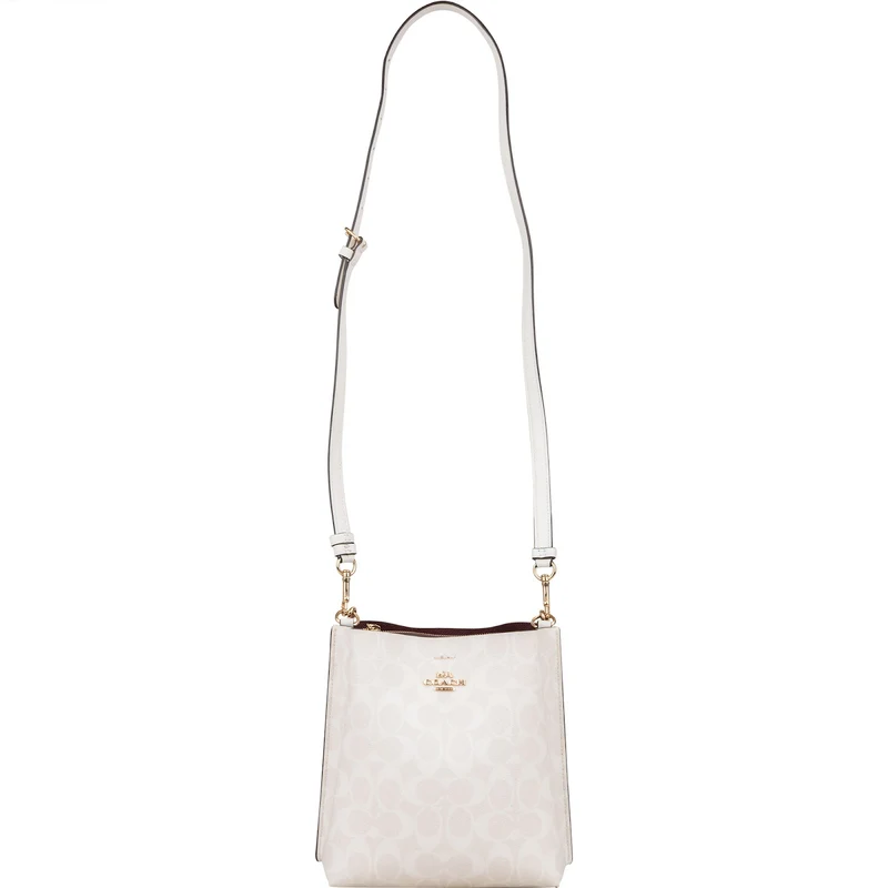 Coach Monogram Signature Canvas Town Bucket Crossbody Handbag