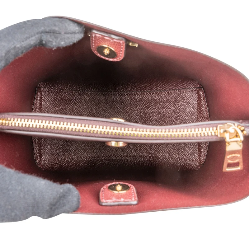 Coach Monogram Signature Canvas Town Bucket Crossbody Handbag