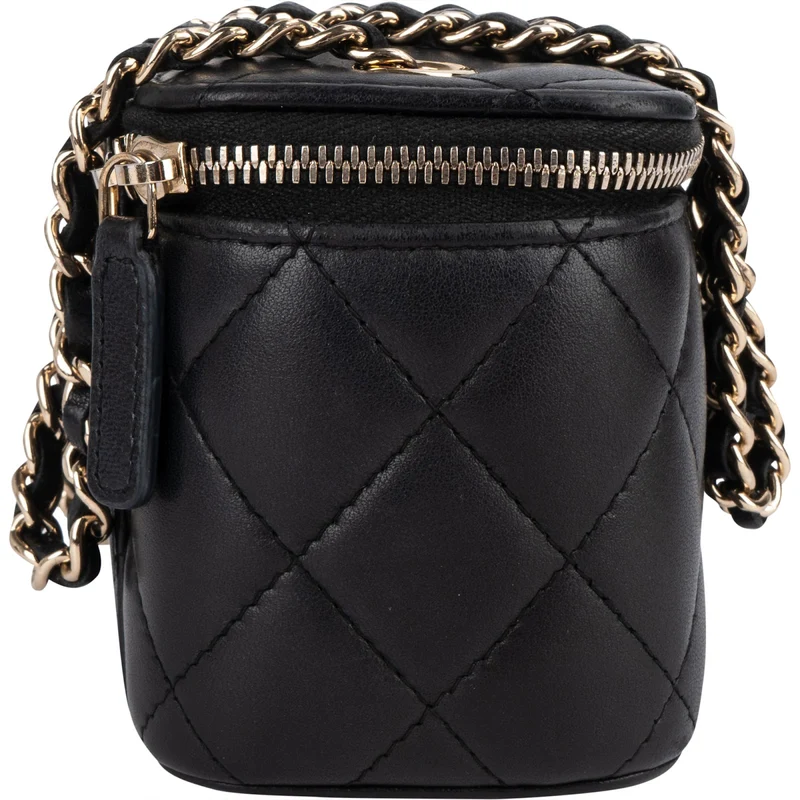 Chanel Quilted Lambskin Mini Vanity Chain Crossbody Bag