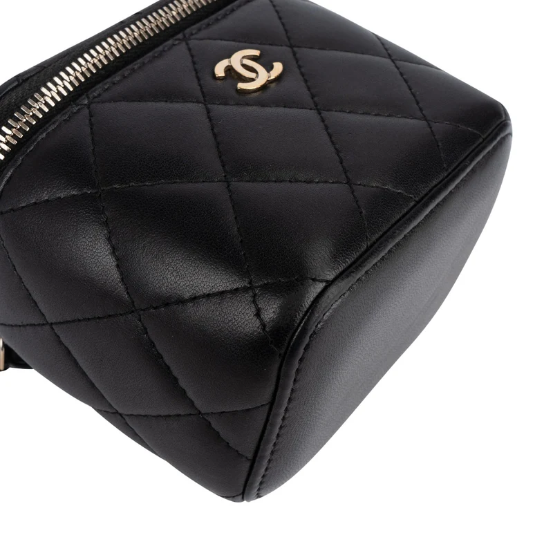 Chanel Quilted Lambskin Mini Vanity Chain Crossbody Bag