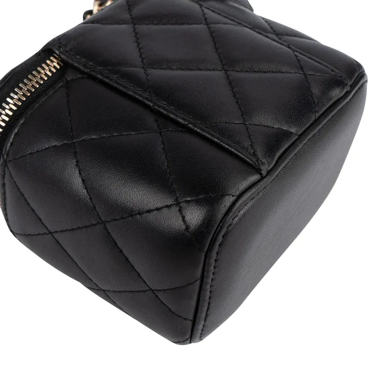 Chanel Quilted Lambskin Mini Vanity Chain Crossbody Bag