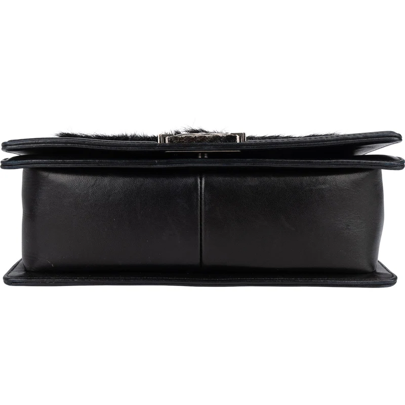 Chanel Goat Hair Medium Boy Single Flap Crossbody Bag