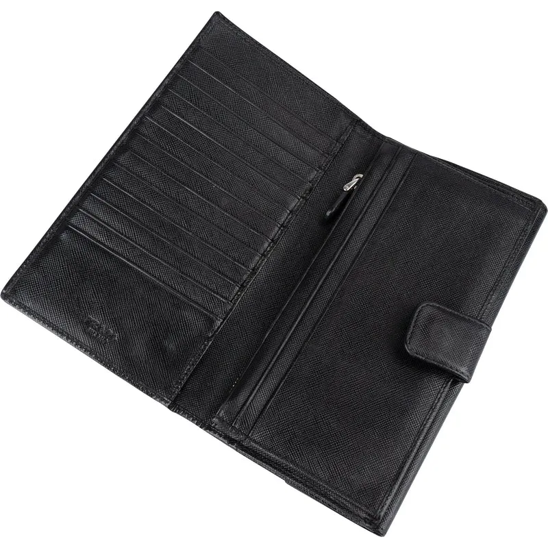 Prada Saffiano Leather Triangel Continental Wallet