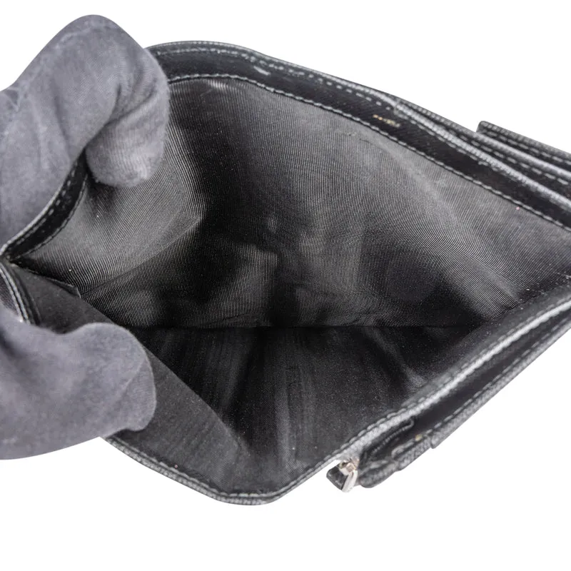 Prada Saffiano Leather Triangel Continental Wallet