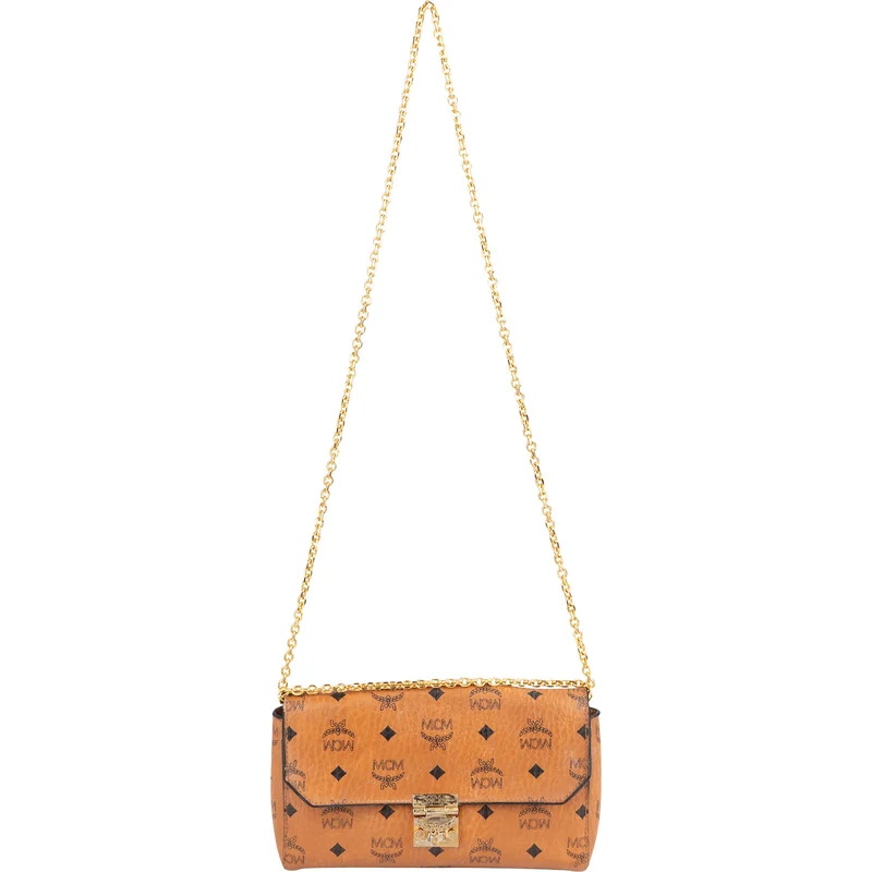 MCM Monogram Visetos Small Flap Chain Shoulder Crossbody Bag