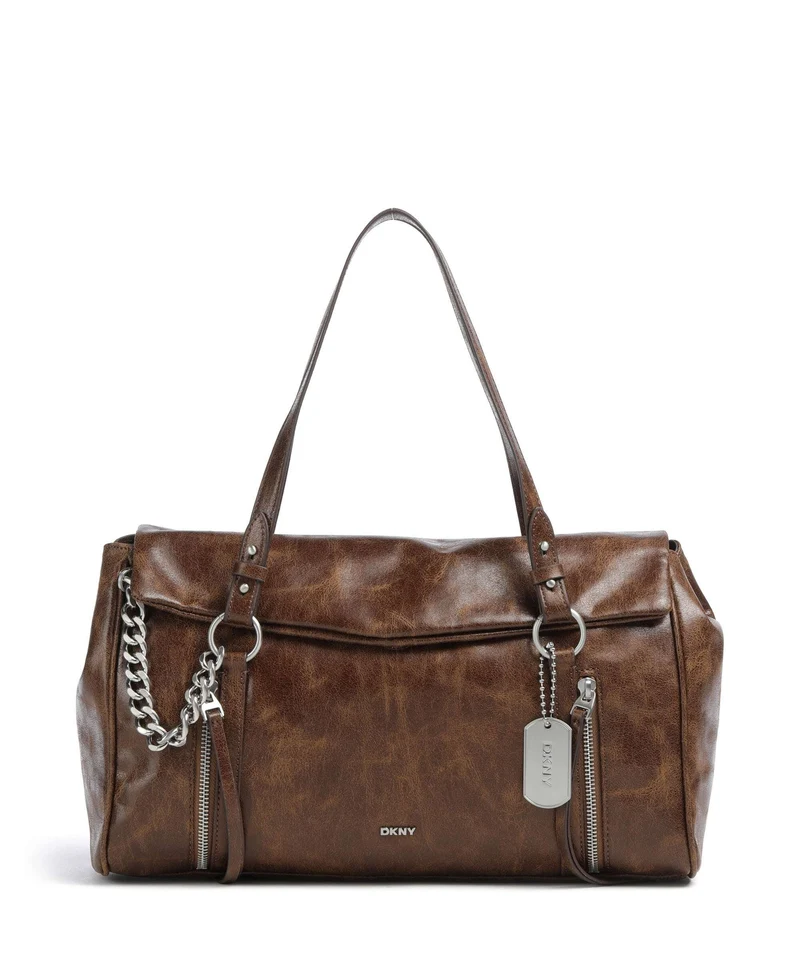 DKNY Skye Medium Schultertasche walnut