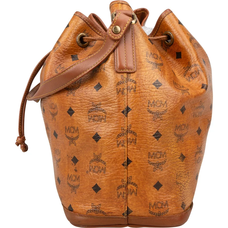 MCM Monogram Visetos Drawstring Shoulder Bag