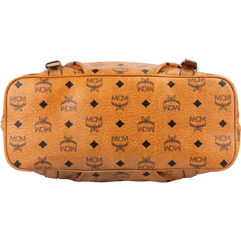 MCM Monogram Visetos Satchel Tote Shoulder Bag