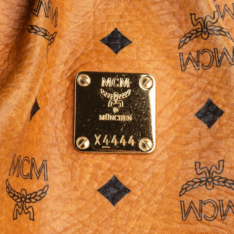 MCM Monogram Visetos Satchel Tote Shoulder Bag