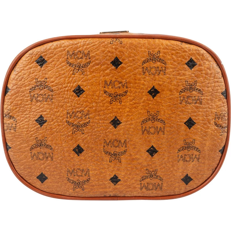 MCM Monogram Visetos Drawstring Bucket Crossbody Bag