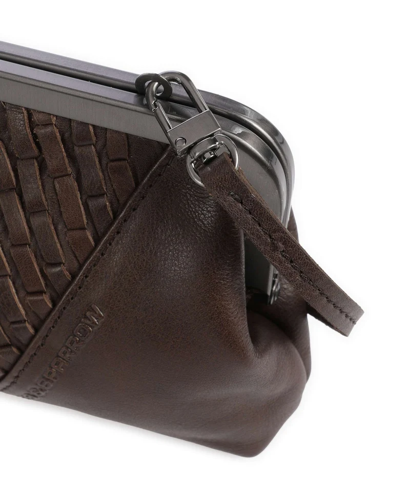 Spikes & Sparrow Woven Susy Umhängetasche dark brown