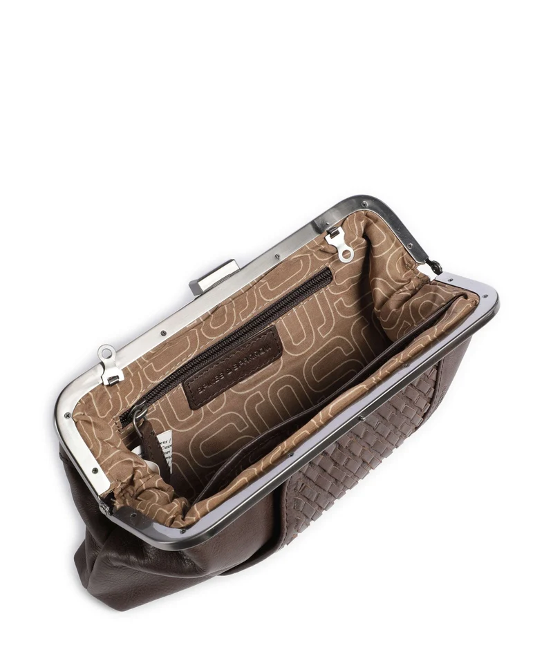 Spikes & Sparrow Woven Susy Umhängetasche dark brown