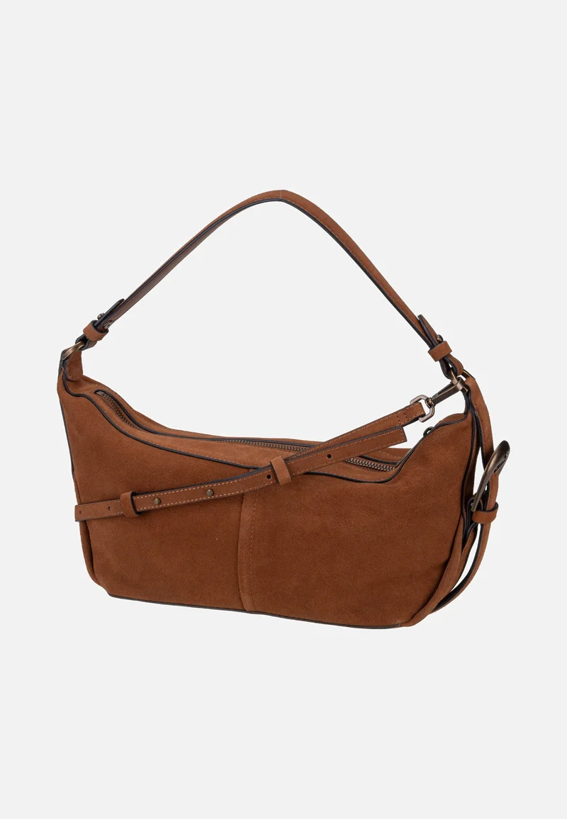 Paris II Hobo S Hydro Suede Brown - Hobo Bag