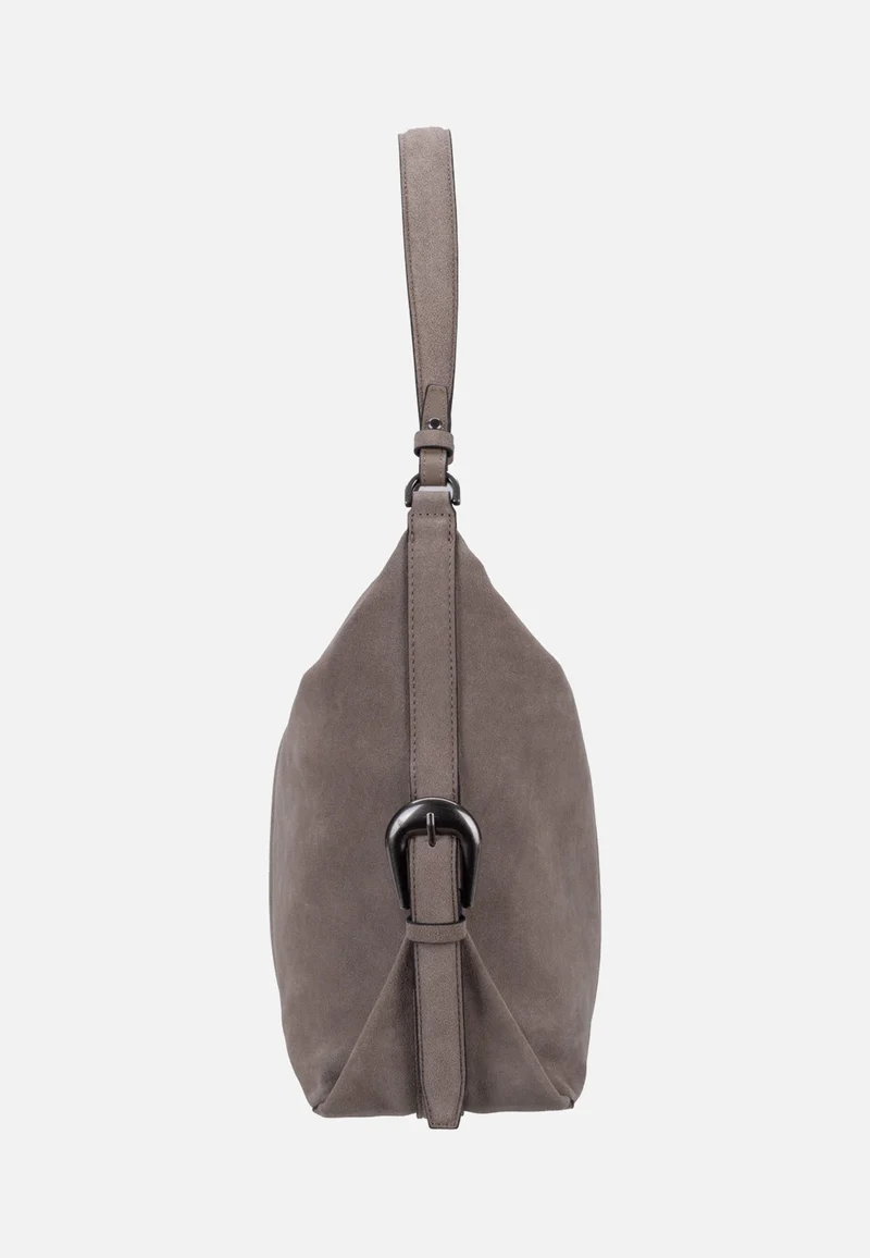 Paris II Hobo M Hydro Suede Neutral Grey - Hobo Bag