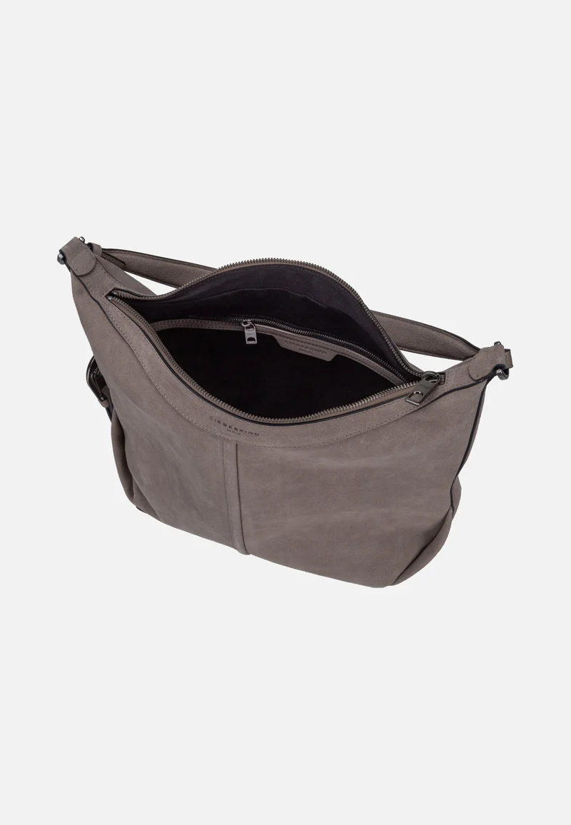 Paris II Hobo M Hydro Suede Neutral Grey - Hobo Bag