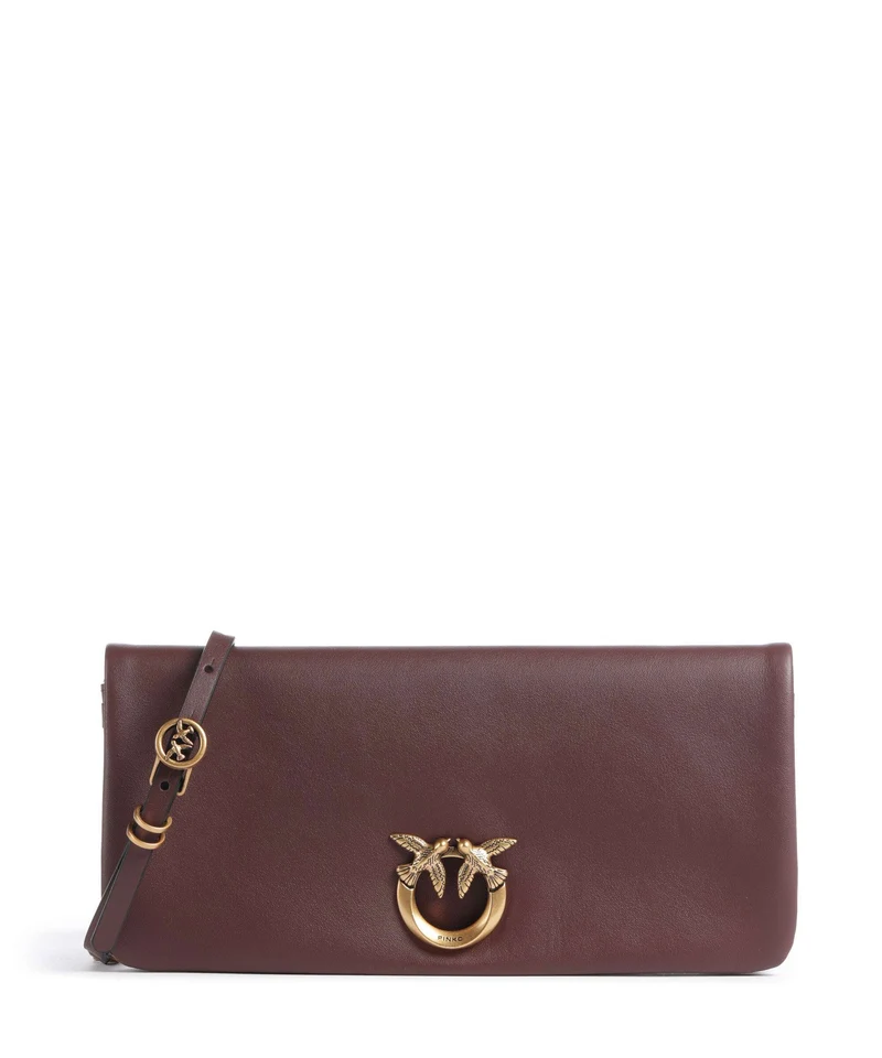 Pinko Click Soft Classic Umhängetasche castano intenso/antique gold
