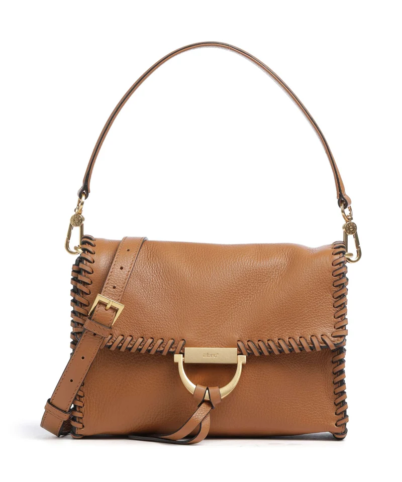 Abro Dalia Temi Stitch Schultertasche cuoio