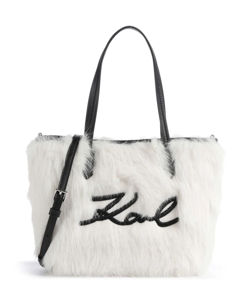 Karl Lagerfeld K/Signature Small Shopper off white