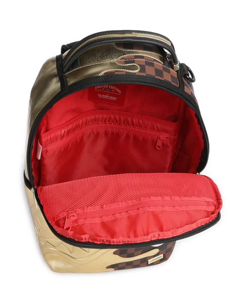 Sprayground Sharks In Paris Gold Drip Rucksack black/gold