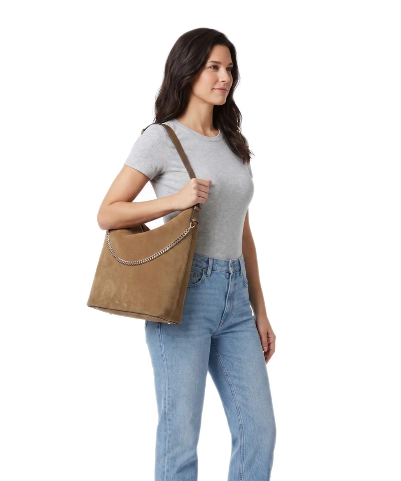 BOSS Yelena Beuteltasche medium beige