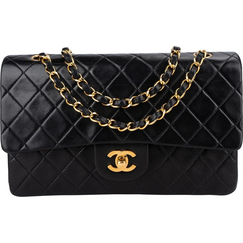 Chanel Quilted Lambskin 24K Gold Medium Double Flap Shoulder Bag