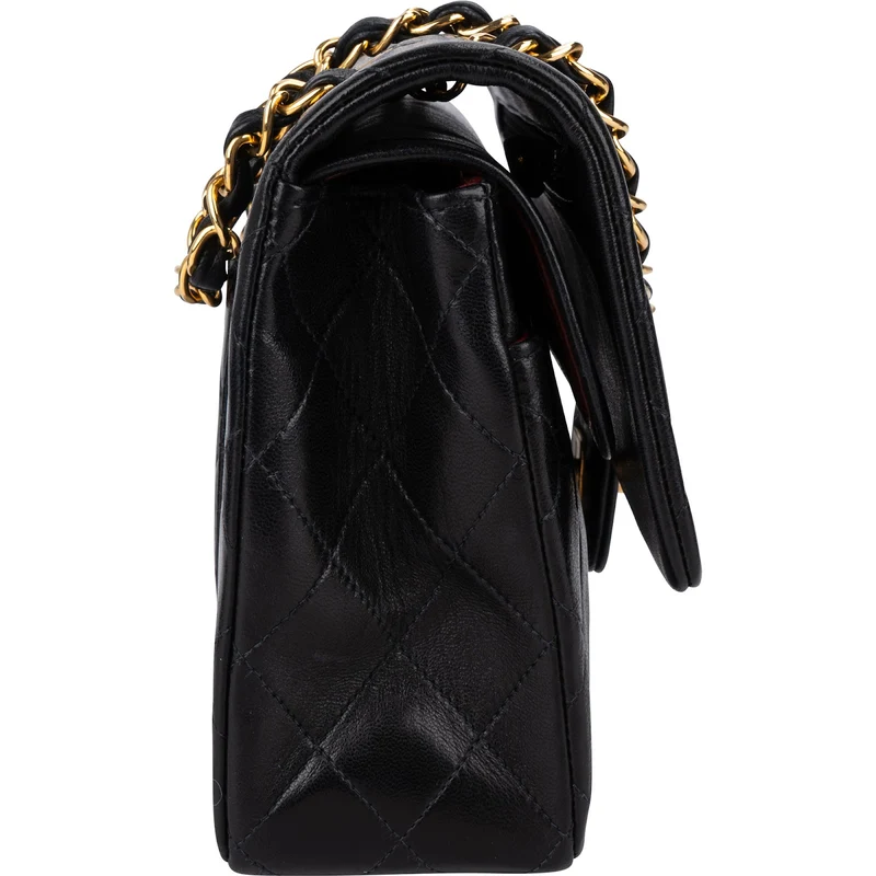 Chanel Quilted Lambskin 24K Gold Medium Double Flap Shoulder Bag