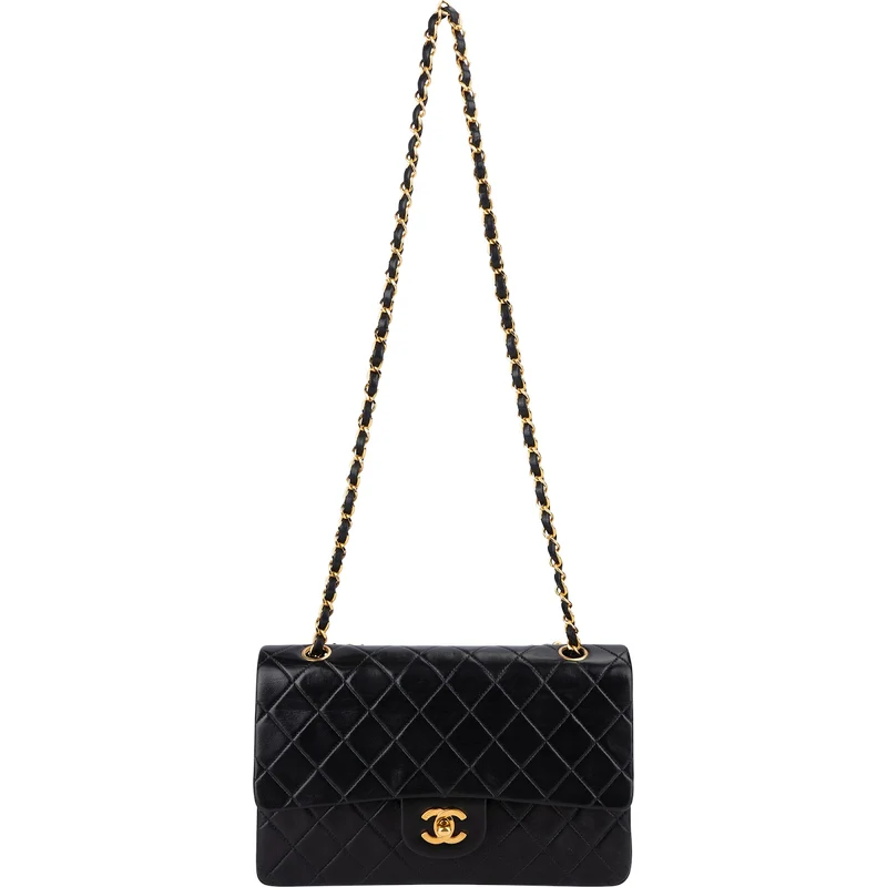 Chanel Quilted Lambskin 24K Gold Medium Double Flap Shoulder Bag