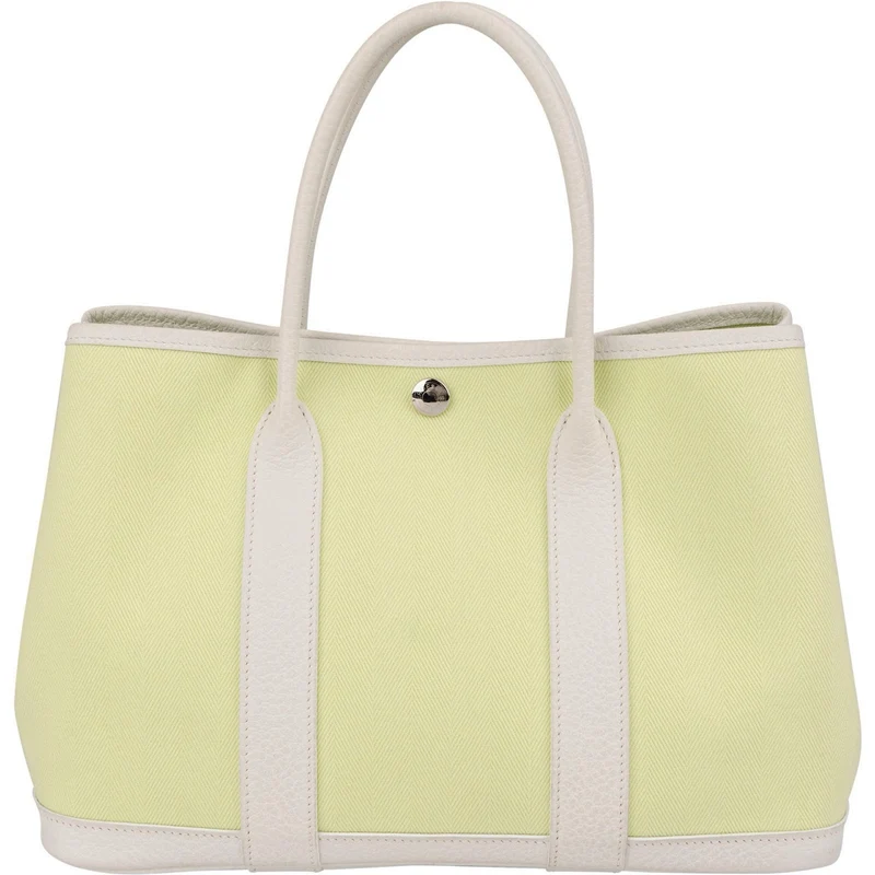 Hermès Toile Canvas Leather Garden Party 30 Tote Handbag