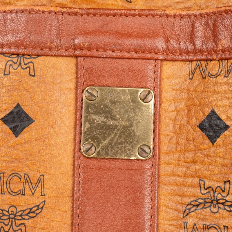 MCM Monogram Visetos Drawstring Bucket Crossbody Bag