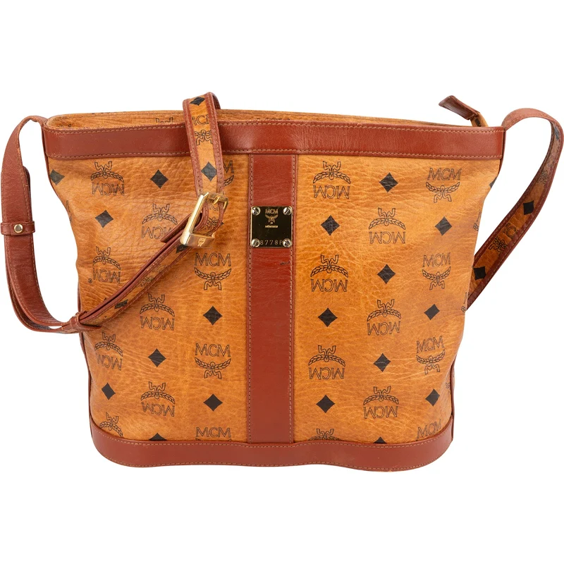 MCM Monogram Visetos Bucket Shoulder Crossbody Bag