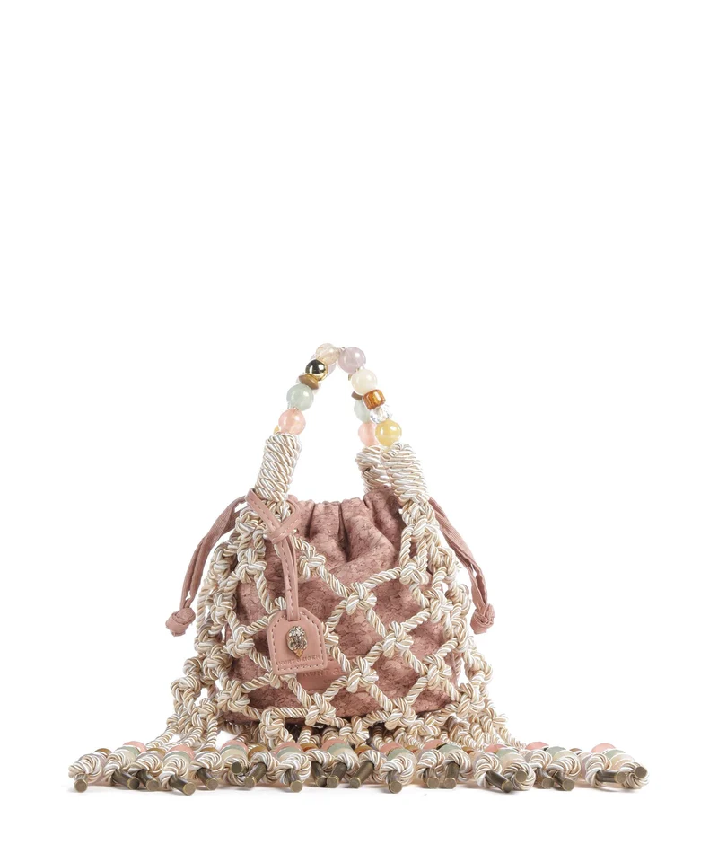 Kurt Geiger Macrame Mini Umhängetasche cream