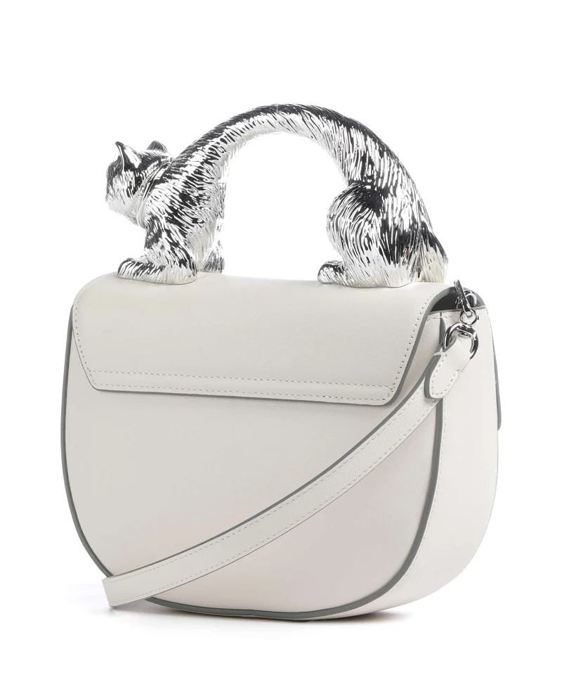 Karl Lagerfeld Ikon Choupette Umhängetasche off white