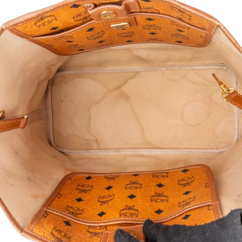 MCM Monogram Visetos Liz Shopper Shoulder Bag